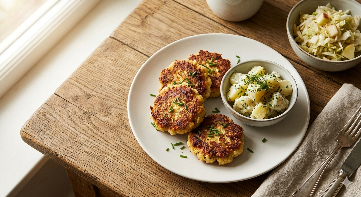 Vegetariske “frikadeller” af blomkål og vesterhavsost