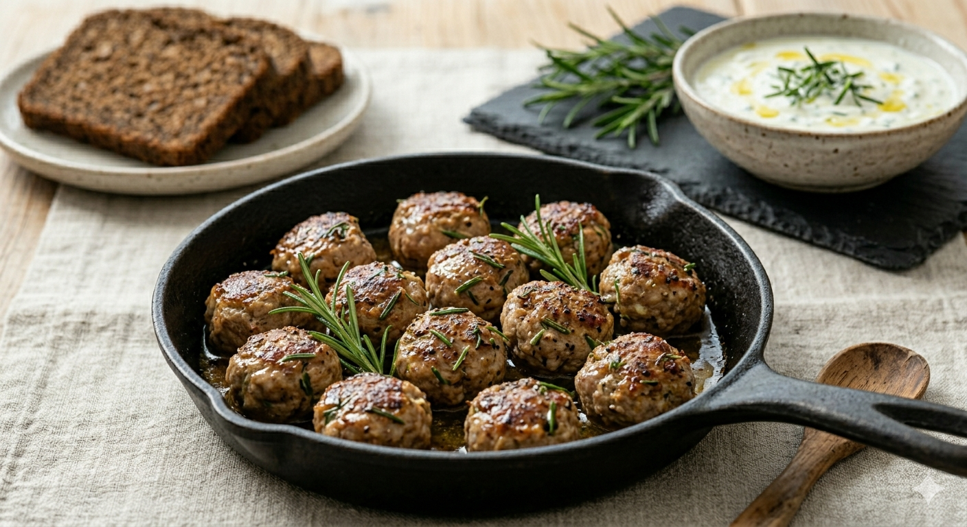 Lammekødboller med rosmarin